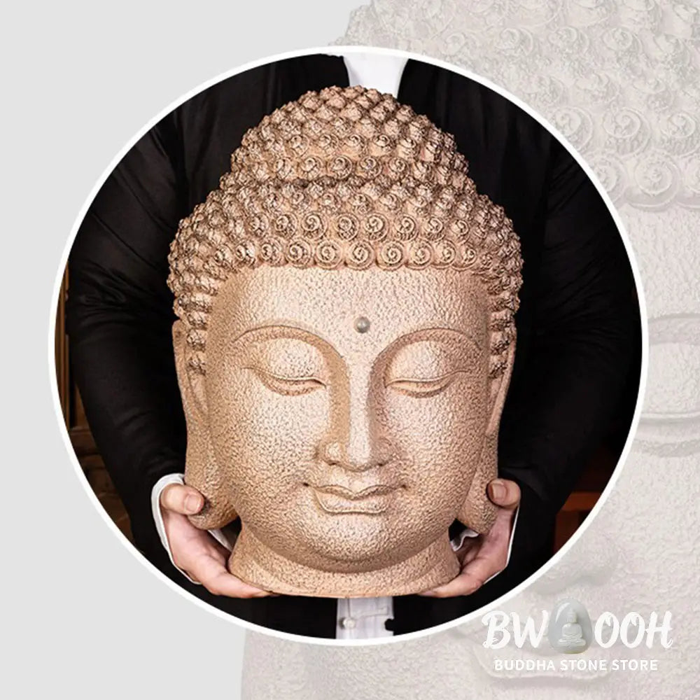 BWOOOH resin Buddha statue - Closed Eyes Meditating Buddha Head 