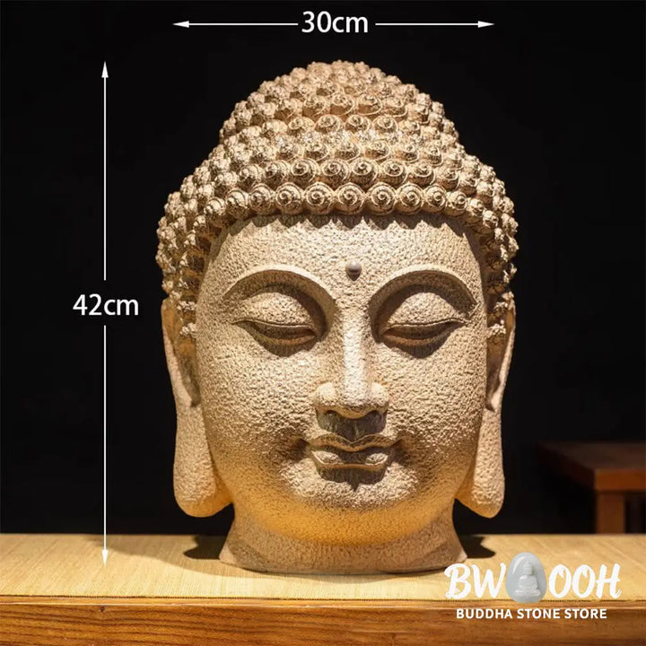 BWOOOH resin Buddha statue - Closed Eyes Meditating Buddha Head 