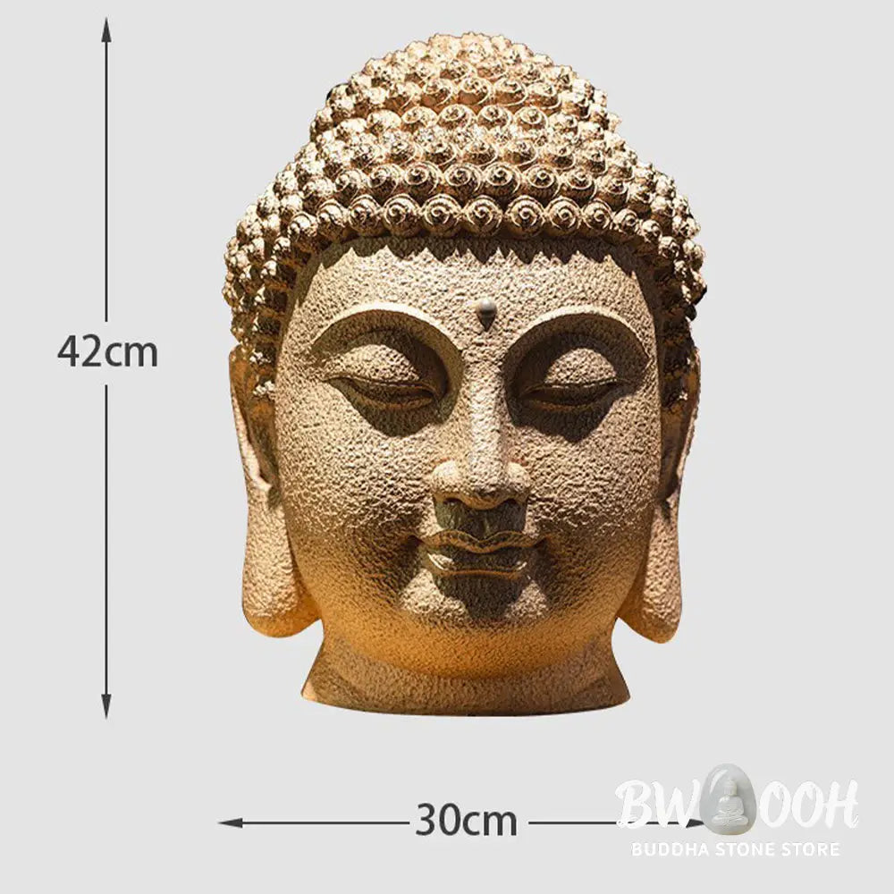 BWOOOH resin Buddha statue - Closed Eyes Meditating Buddha Head 