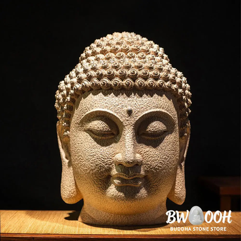 BWOOOH resin Buddha statue - Closed Eyes Meditating Buddha Head 