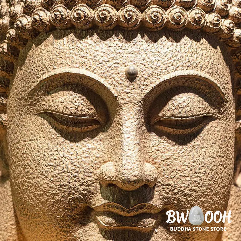 BWOOOH resin Buddha statue - Closed Eyes Meditating Buddha Head 