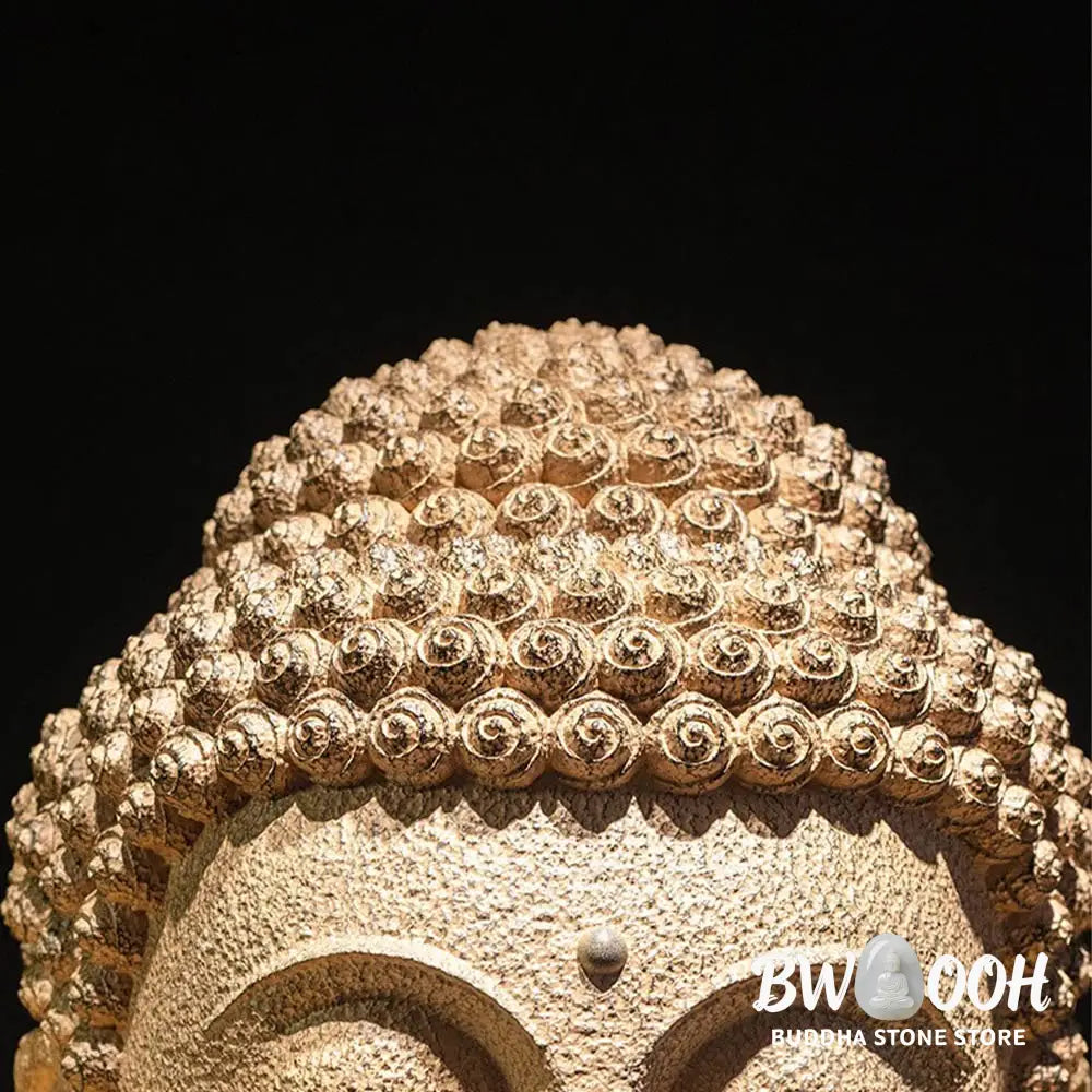 BWOOOH resin Buddha statue - Closed Eyes Meditating Buddha Head 