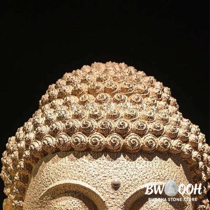 BWOOOH resin Buddha statue - Closed Eyes Meditating Buddha Head 