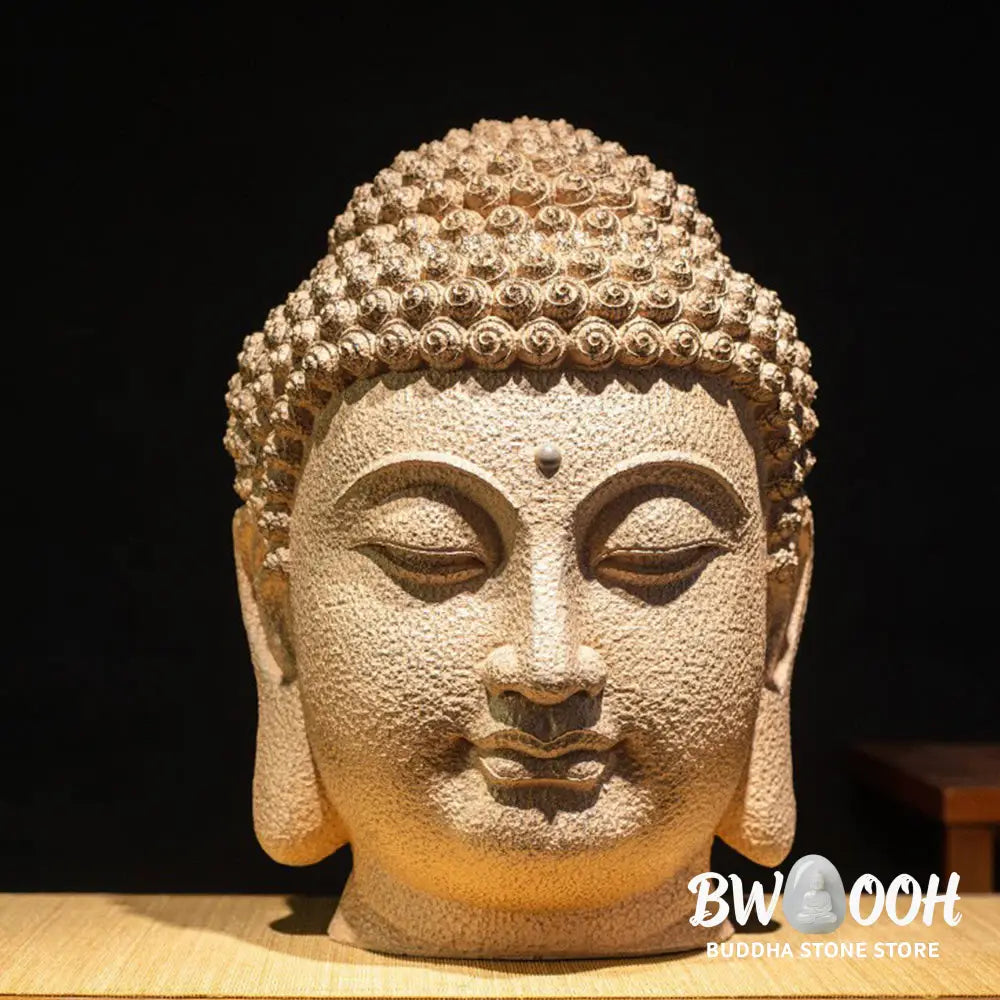 BWOOOH resin Buddha statue - Closed Eyes Meditating Buddha Head 
