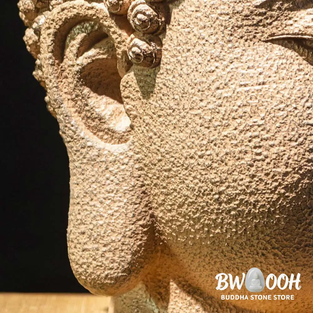 BWOOOH resin Buddha statue - Closed Eyes Meditating Buddha Head 