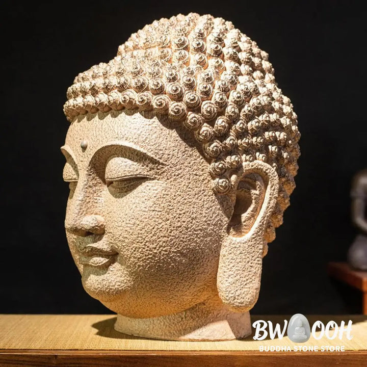 BWOOOH resin Buddha statue - Closed Eyes Meditating Buddha Head 