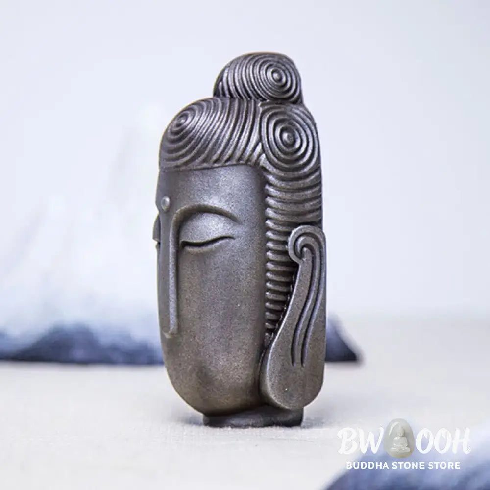 BWOOOH resin Buddha statue - Closed Eyes Meditating Buddha Iron 