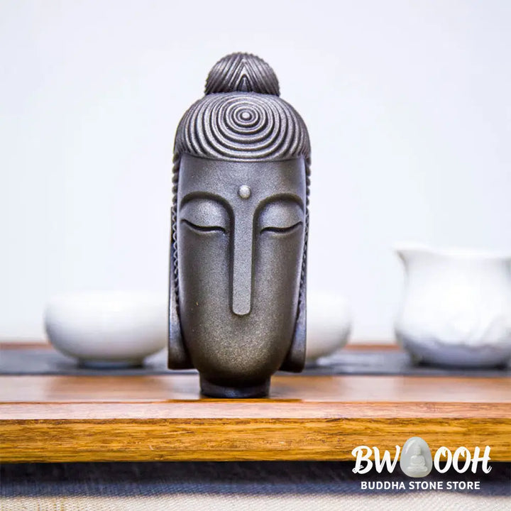 BWOOOH resin Buddha statue - Closed Eyes Meditating Buddha Iron 