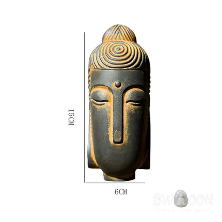 BWOOOH resin Buddha statue - Closed Eyes Meditating Buddha Iron 