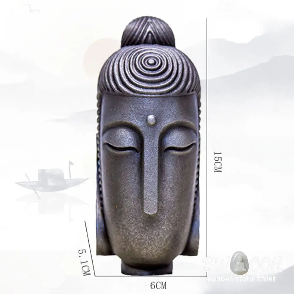 BWOOOH resin Buddha statue - Closed Eyes Meditating Buddha Iron 