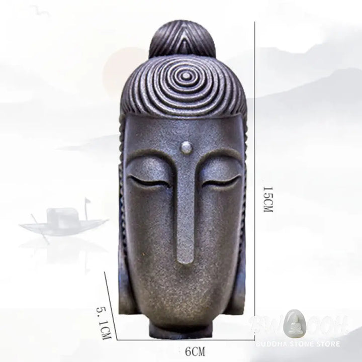 BWOOOH resin Buddha statue - Closed Eyes Meditating Buddha Iron 