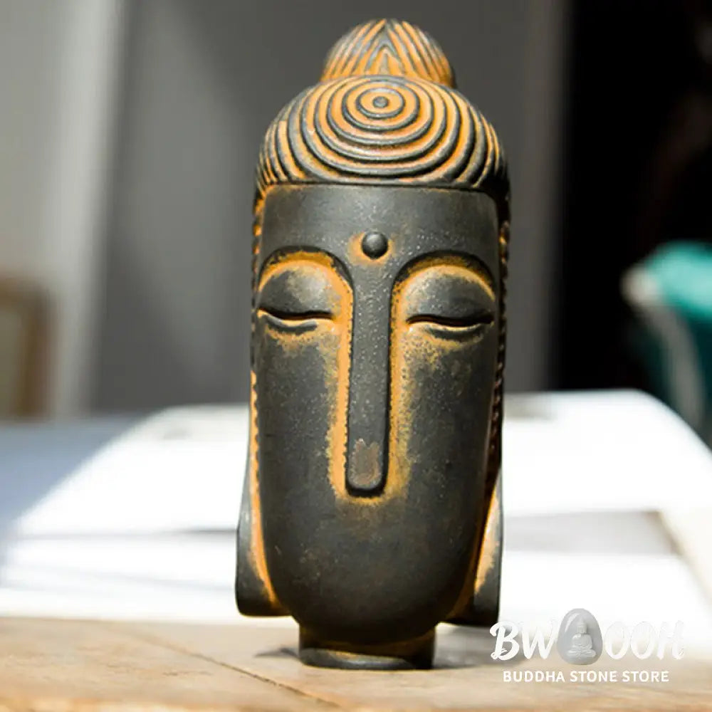 BWOOOH resin Buddha statue - Closed Eyes Meditating Buddha Iron 