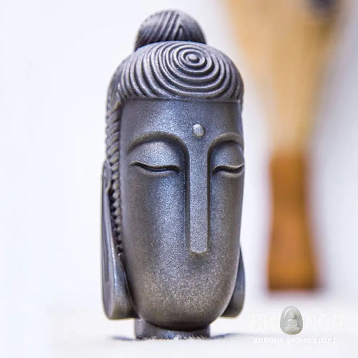 BWOOOH resin Buddha statue - Closed Eyes Meditating Buddha Iron 