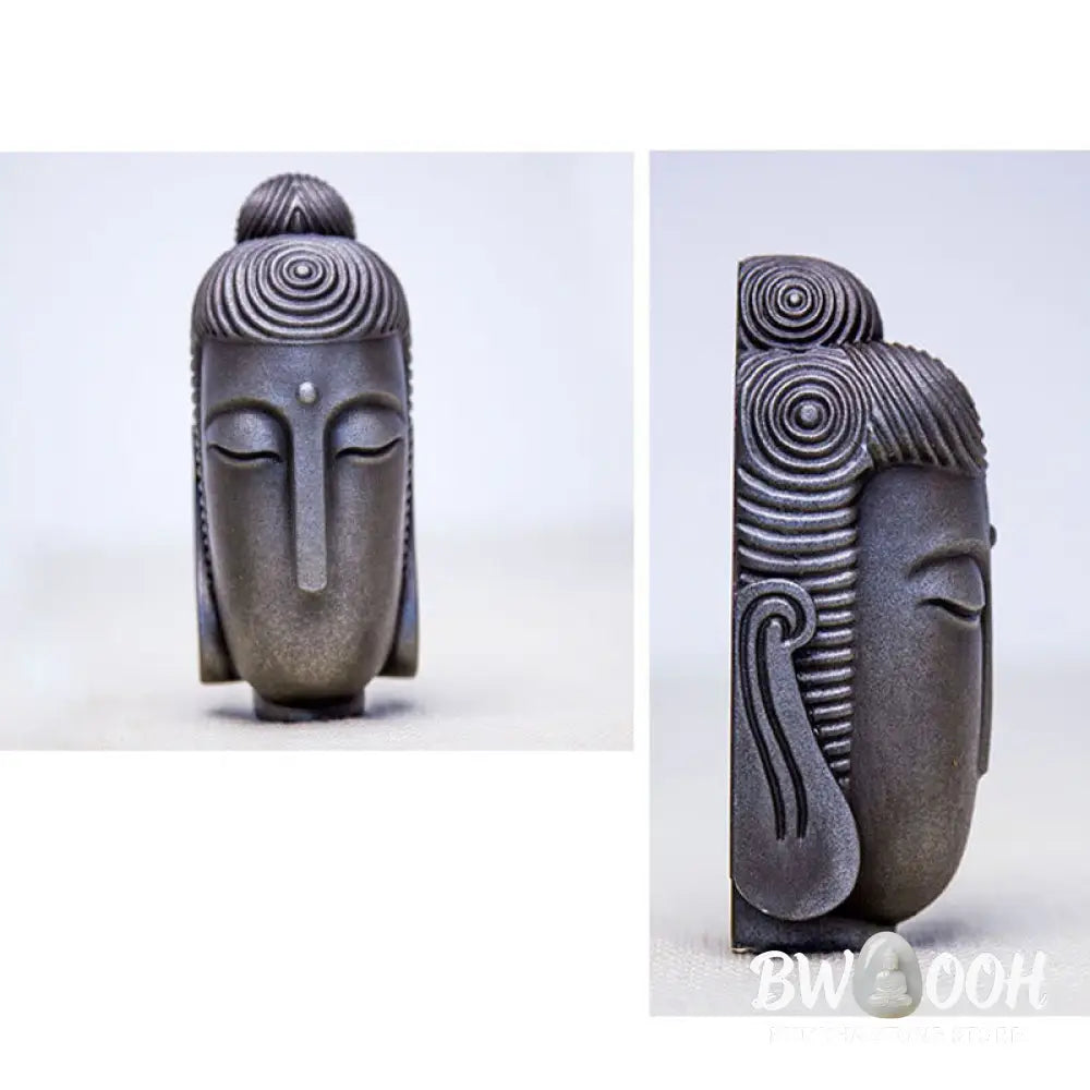 BWOOOH resin Buddha statue - Closed Eyes Meditating Buddha Iron 