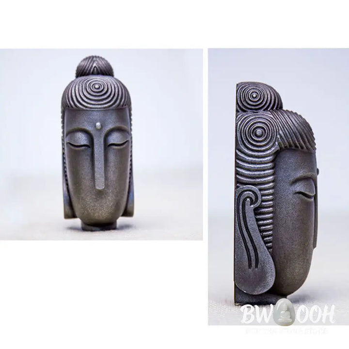 BWOOOH resin Buddha statue - Closed Eyes Meditating Buddha Iron 
