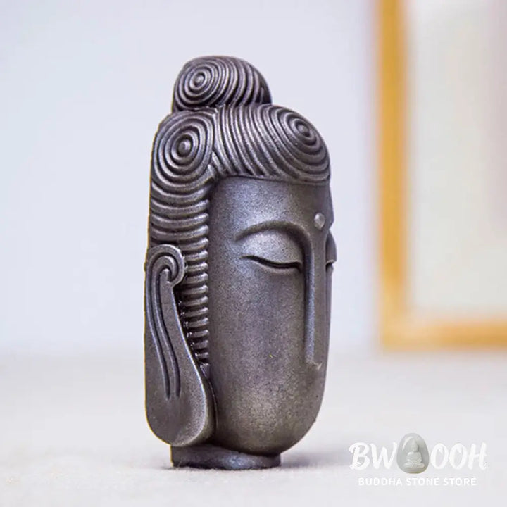 BWOOOH resin Buddha statue - Closed Eyes Meditating Buddha Iron 
