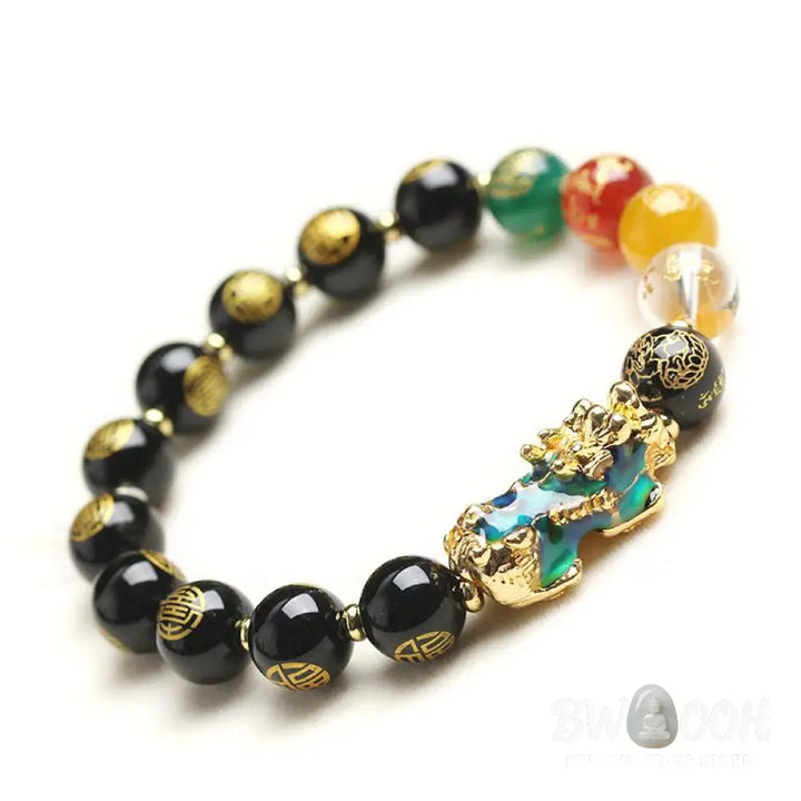 Buddha Stones Color-Changing Pixiu Obsidian Luck Bracelet - BWOOOH - Bracelet