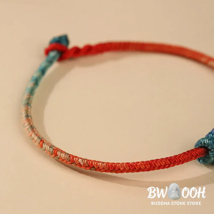 Buddha Stones Colored String Hand-woven Knots Strength Bracelet - Bracelet