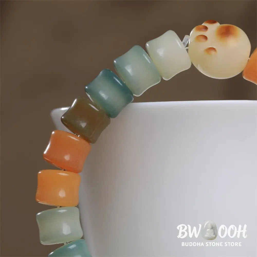 Buddha Stones Colorful Bodhi Seed Cat Paw Wisdom Bracelet - BWOOOH - Bodhi Seed(Auspiciousness♥Luck) - Bracelet
