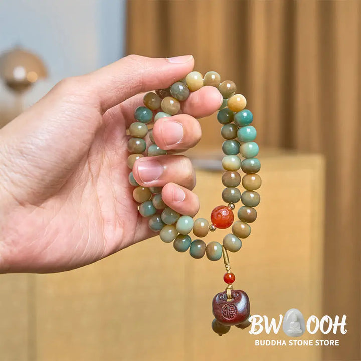 Buddha Stones Colorful Bodhi Seed Harmony Double Wrap Bracelet - BWOOOH - Bracelet