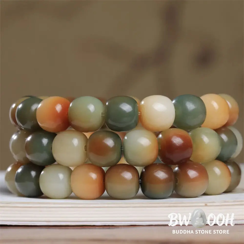 Buddha Stones Colorful Bodhi Seed Peace Wisdom Bracelet - BWOOOH - Bodhi Seed(Wisdom♥Wake Up) - Bracelet
