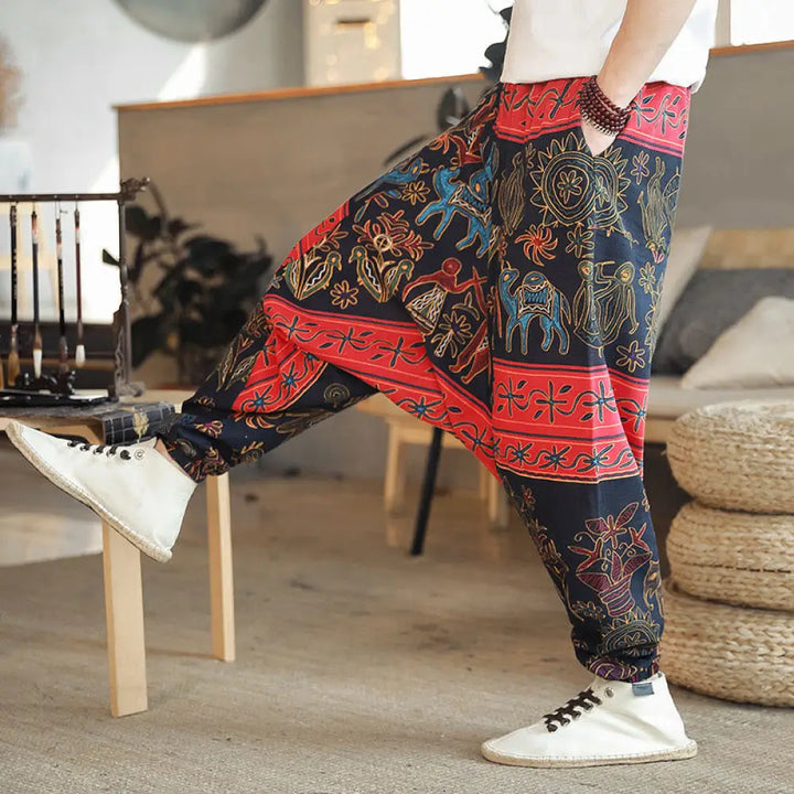 BWOOOH printed harem pants - Colorful Camel Figure Pattern Cotton Men