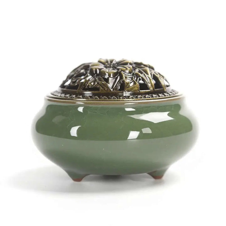 BWOOOH Colorful Ceramic Incense Burner - Deep Green - Incense Burner