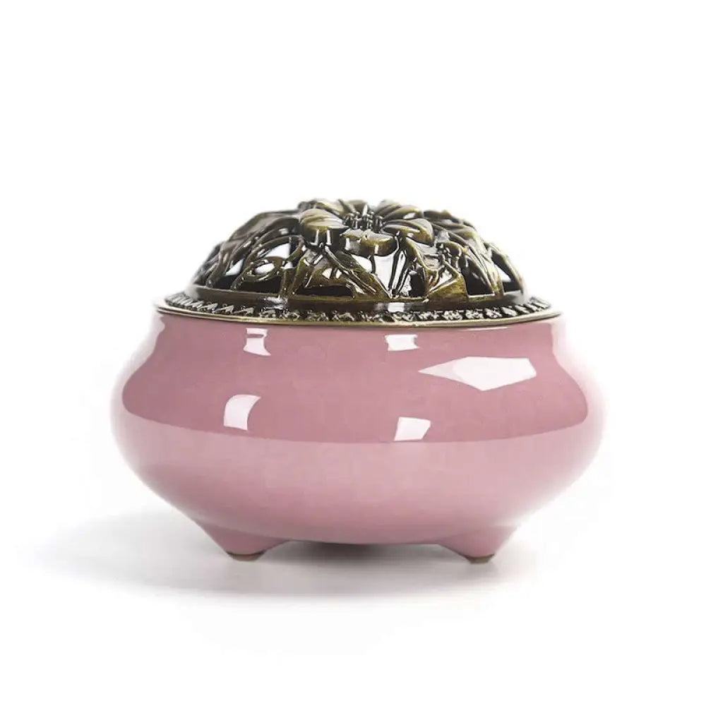 BWOOOH Colorful Ceramic Incense Burner - Pink - Incense Burner