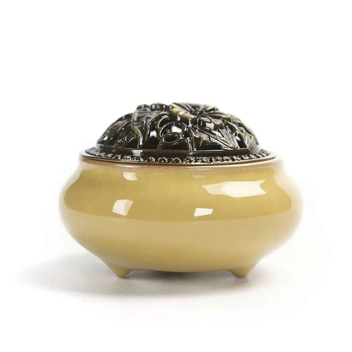 BWOOOH Colorful Ceramic Incense Burner - Yellow - Incense Burner