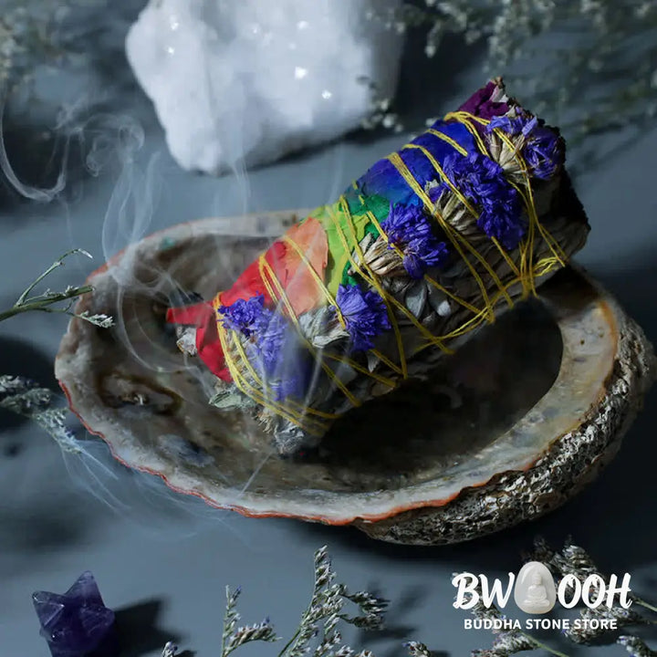 BWOOOH Colorful Daisy Red Rose Flowers Smudge Stick for Home Cleansing Incense Healing Meditation Smudge Sticks
