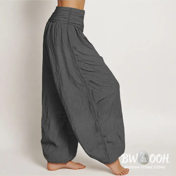 Buddha Stones Colorful Dreamcatchers Pattern Pure Cotton Women’s Elastic Waist Harem Pants - Women’s Harem Pants