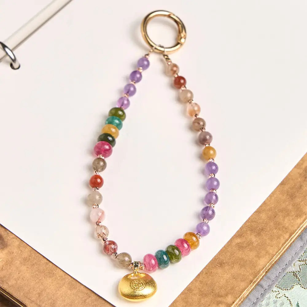 BWOOOH Colorful Fu Character Amethyst Super Seven Crystal