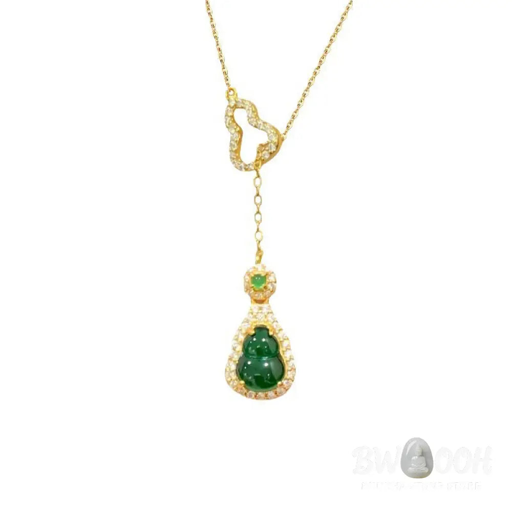 Buddha Stones Colorful Gourd Hollow Design Copper Balance Necklace Pendant - BWOOOH - Necklaces &amp; Pendants