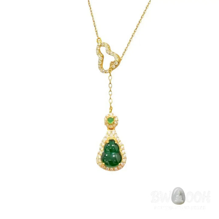 Buddha Stones Colorful Gourd Hollow Design Copper Balance Necklace Pendant - BWOOOH - Necklaces &amp; Pendants