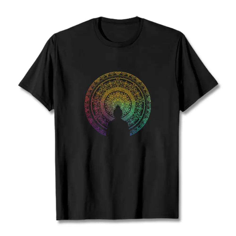 BWOOOH mandala print yoga pants - Colorful Gradient Mandala Buddha Cotton 