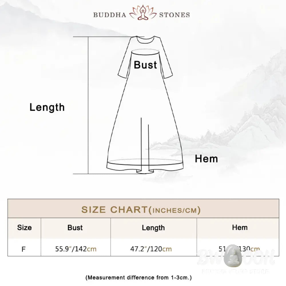 Buddha Stones Colorful Graphics Midi Dress Cotton Half Sleeve Tunic Dress With Pockets - Color(Dress Only)(Bust