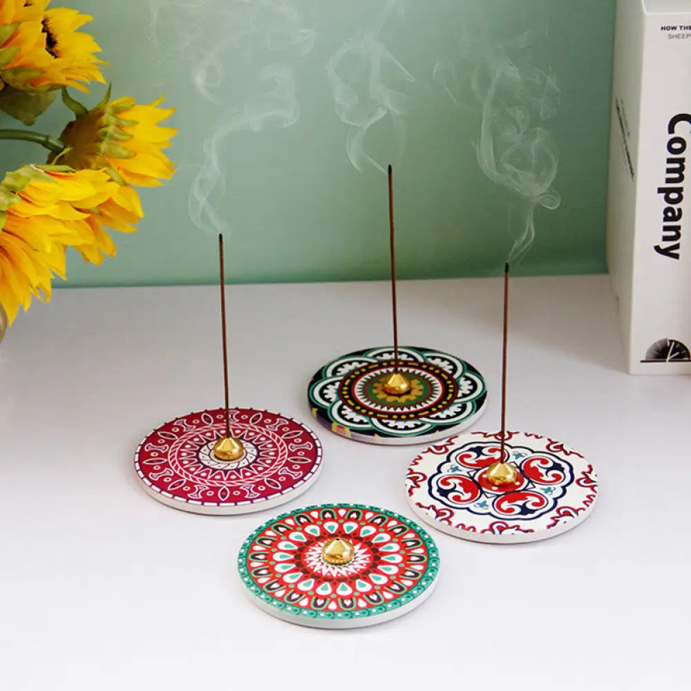 BWOOOH Colorful Pattern Ceramic Blessing Stick Incense Burner - Incense Burner