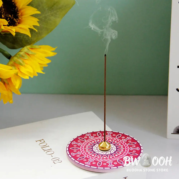 BWOOOH Colorful Pattern Ceramic Blessing Stick Incense Burner - Incense Burner