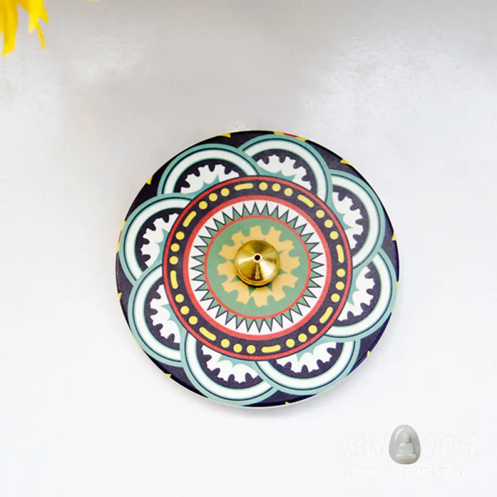BWOOOH Colorful Pattern Ceramic Blessing Stick Incense Burner - Incense Burner