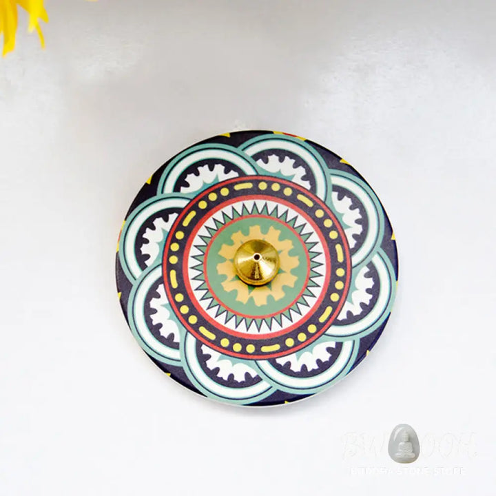 BWOOOH Colorful Pattern Ceramic Blessing Stick Incense Burner - Incense Burner