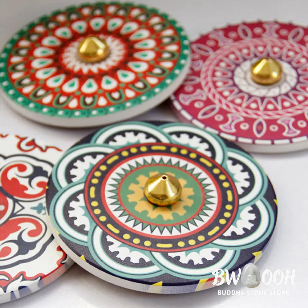 BWOOOH Colorful Pattern Ceramic Blessing Stick Incense Burner - Incense Burner