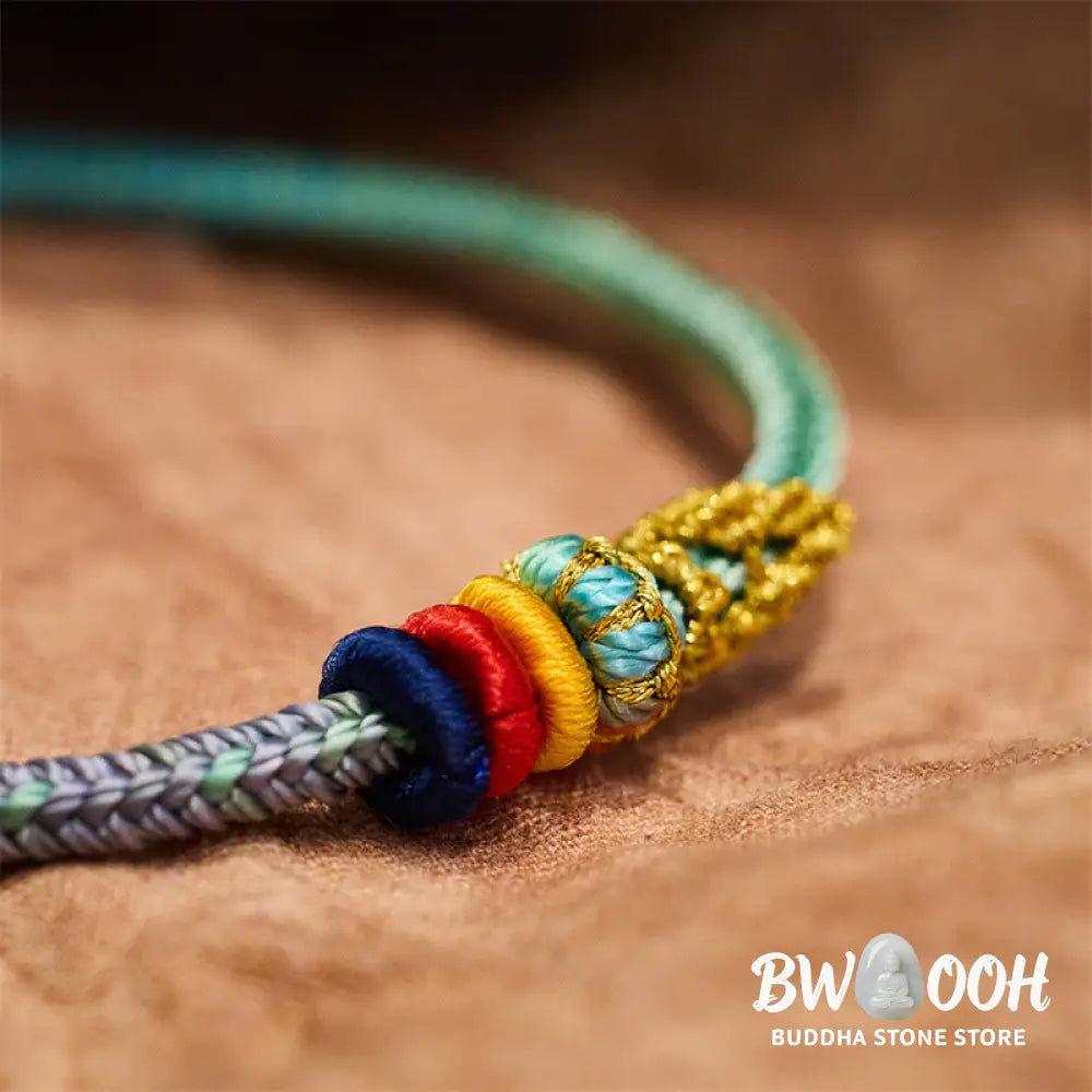 Buddha Stones Colorful Rope Eight Thread Peace Knot Luck Handmade Bracelet - BWOOOH - Bracelet