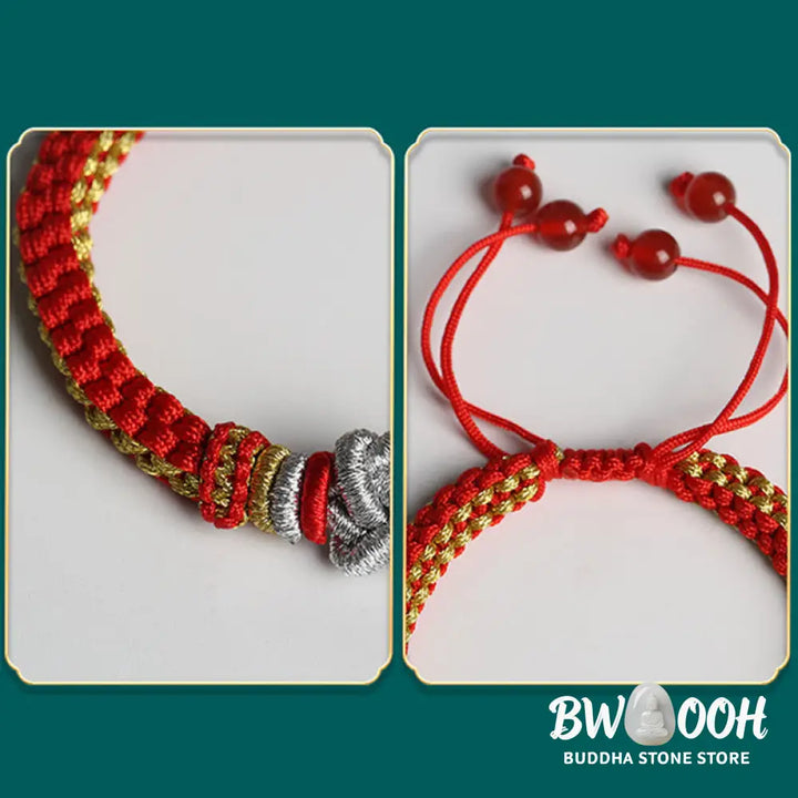 BWOOOH Colorful Rope True Love Knot Luck Handmade Bracelet | natural stone spiritual bracelet for healing and mindful living