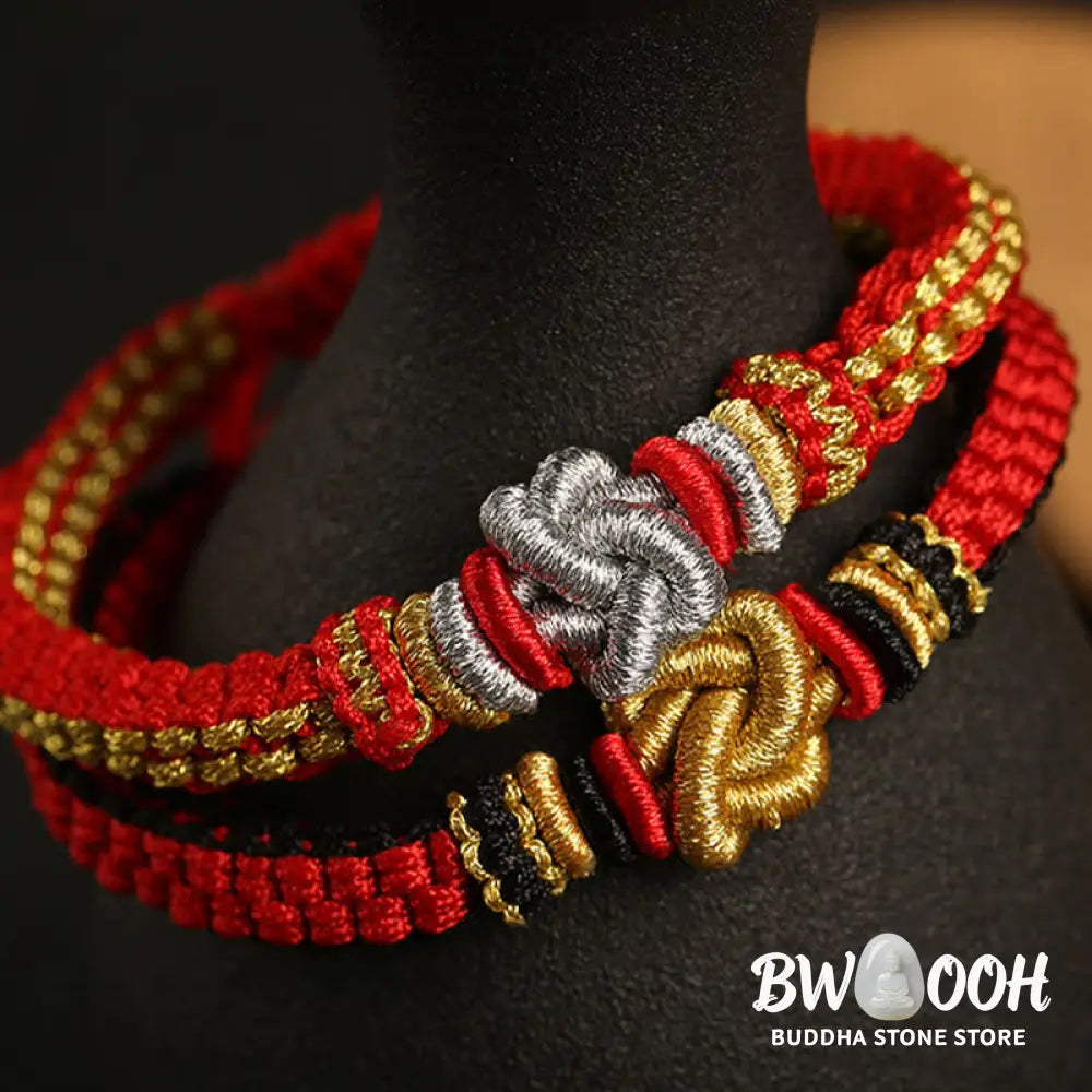 BWOOOH Colorful Rope True Love Knot Luck Handmade Bracelet | natural stone spiritual bracelet for healing and mindful living