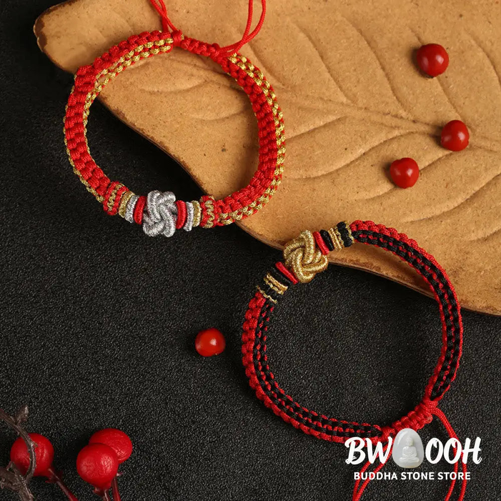 BWOOOH Colorful Rope True Love Knot Luck Handmade Bracelet | natural stone spiritual bracelet for healing and mindful living