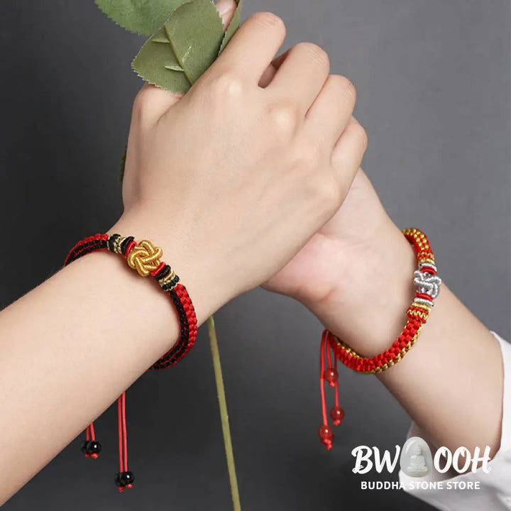 BWOOOH Colorful Rope True Love Knot Luck Handmade Bracelet | natural stone spiritual bracelet for healing and mindful living