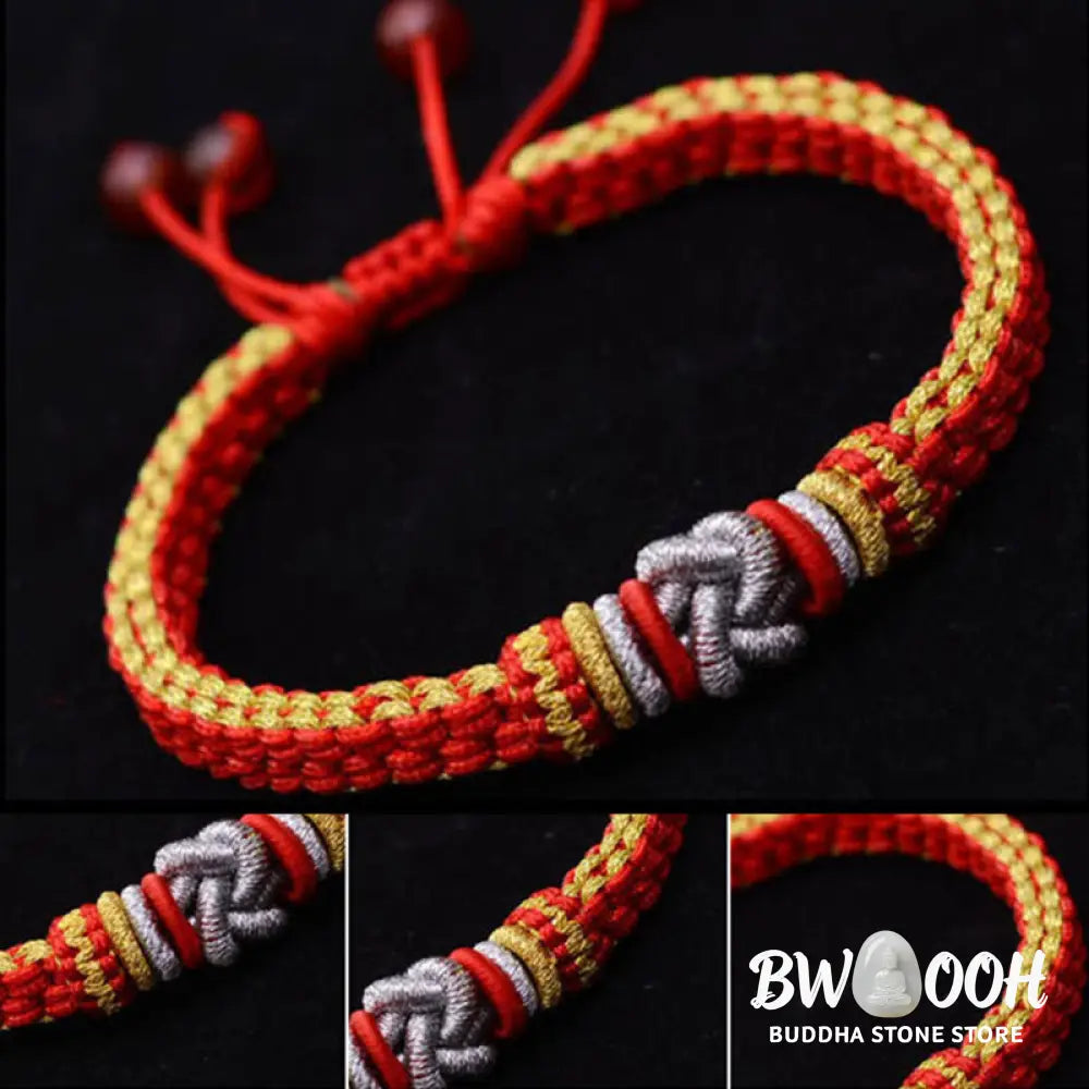 BWOOOH Colorful Rope True Love Knot Luck Handmade Bracelet | natural stone spiritual bracelet for healing and mindful living