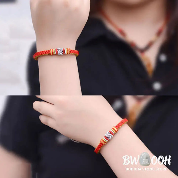 BWOOOH Colorful Rope True Love Knot Luck Handmade Bracelet | natural stone spiritual bracelet for healing and mindful living