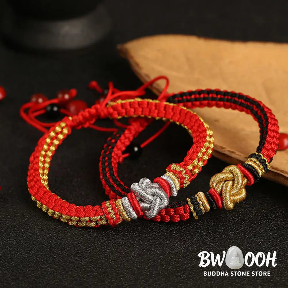 BWOOOH Colorful Rope True Love Knot Luck Handmade Bracelet | natural stone spiritual bracelet for healing and mindful living