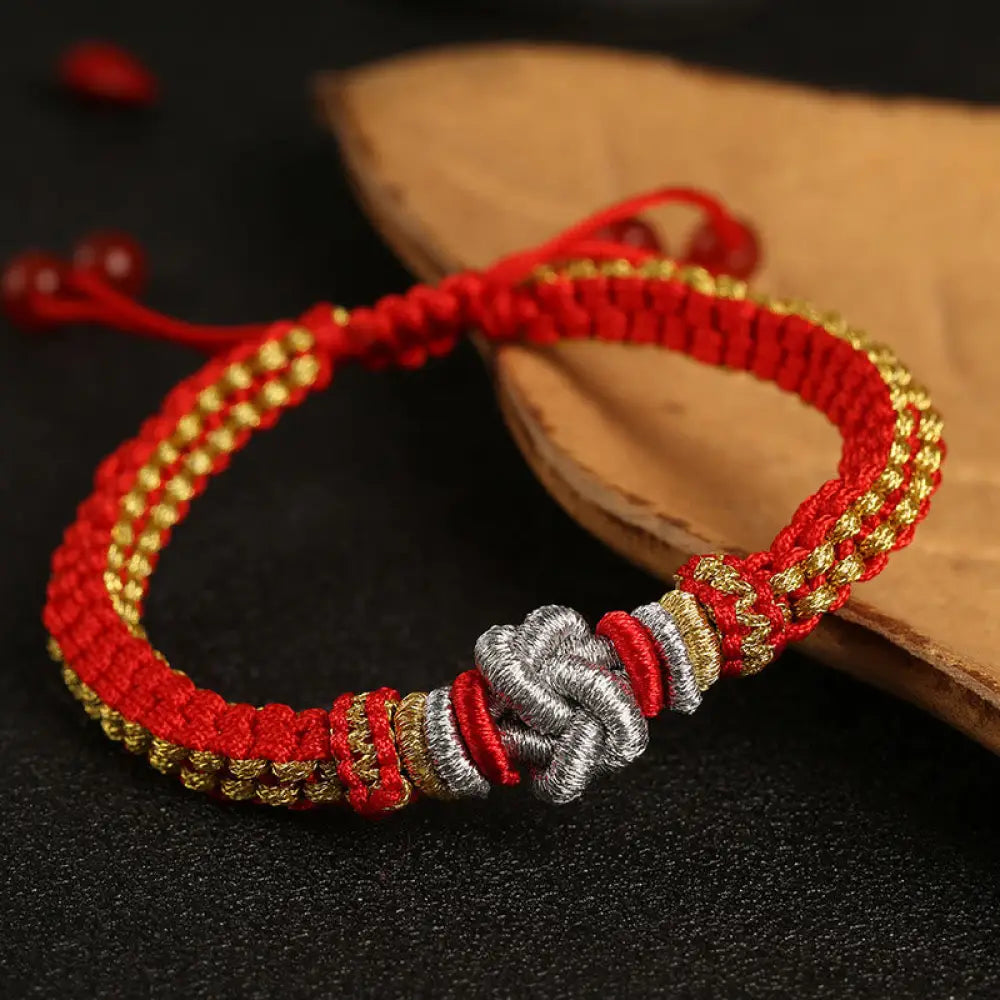BWOOOH Colorful Rope True Love Knot Luck Handmade Bracelet | natural stone spiritual bracelet for healing and mindful living